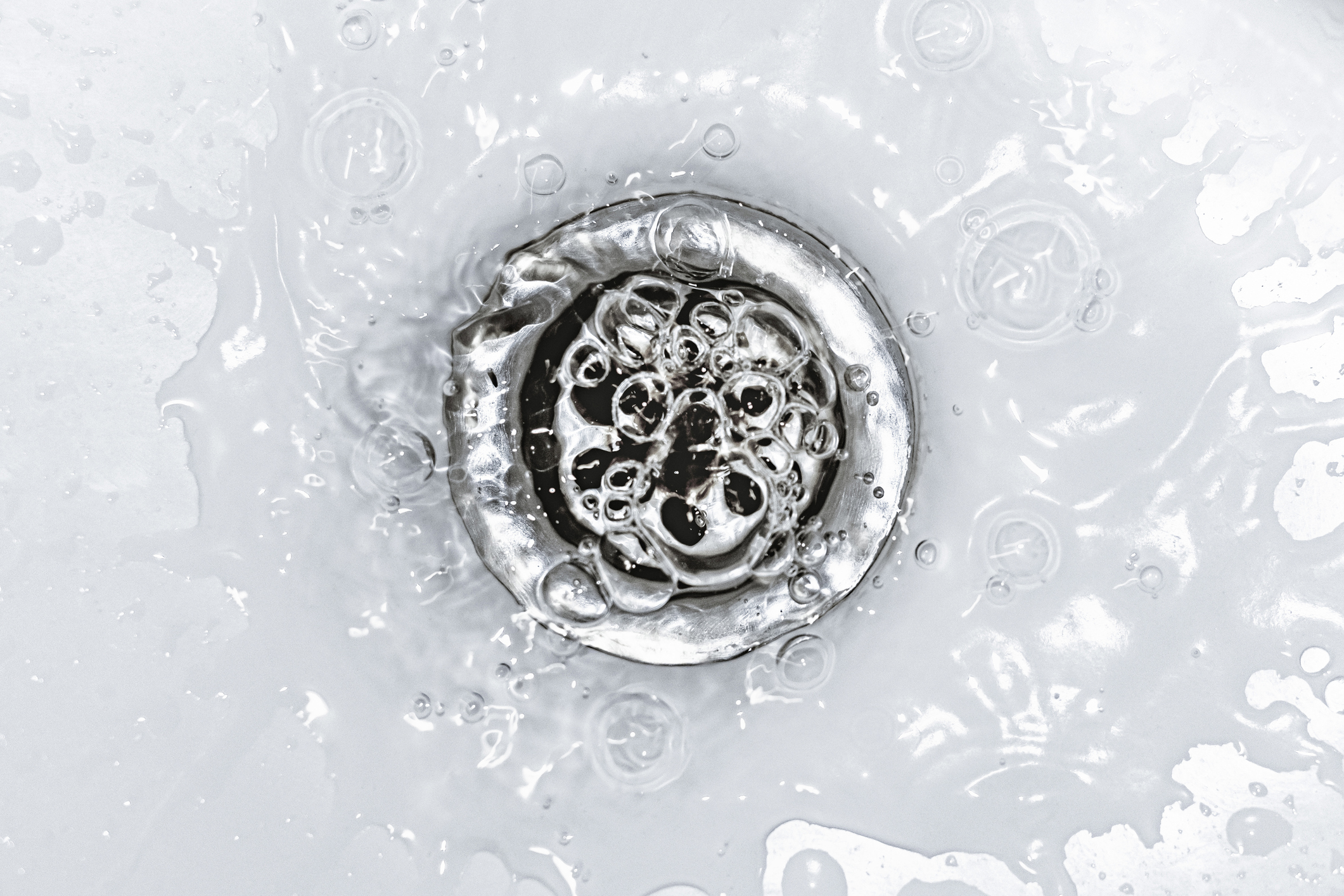 a clogged drain